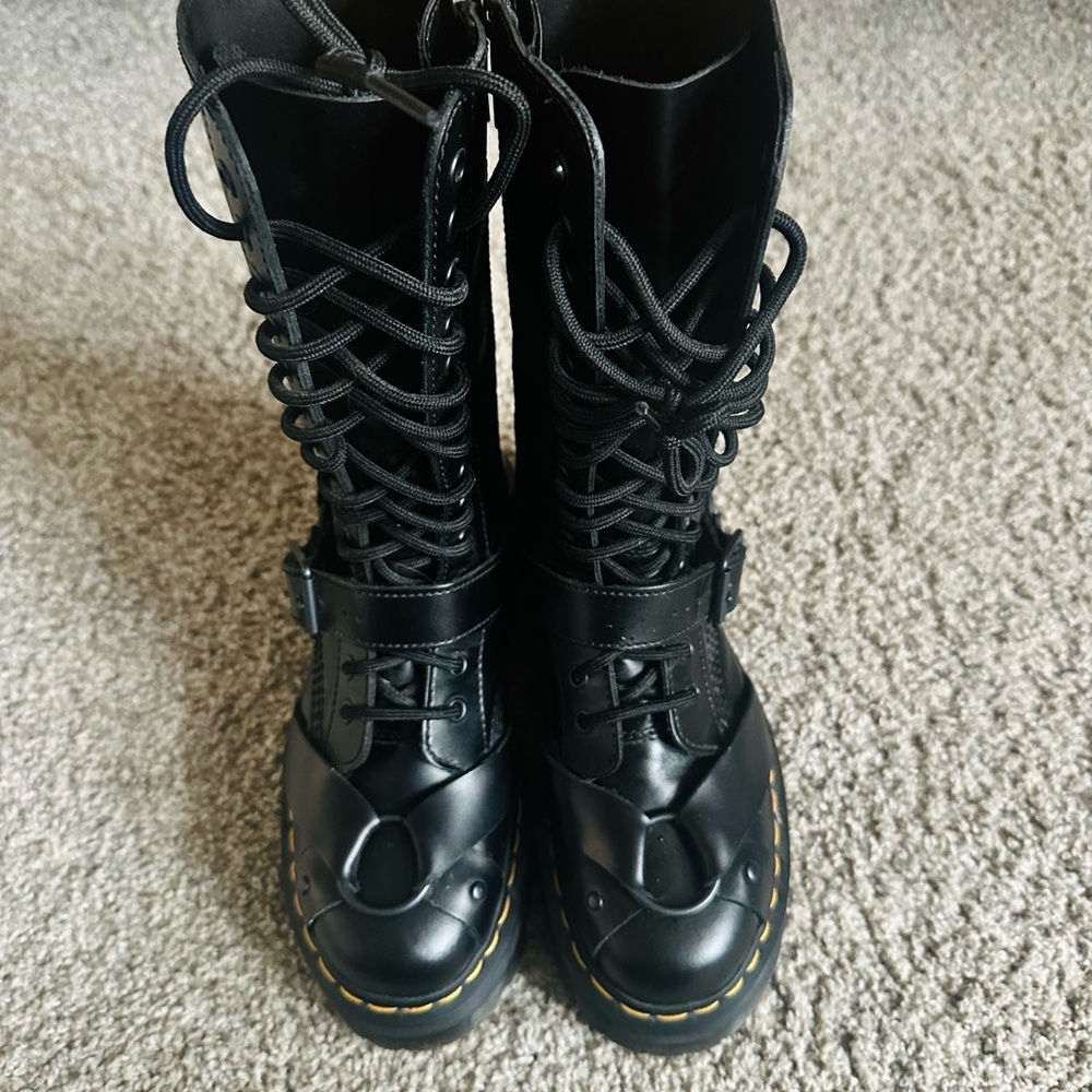 Dr. Martens 1914 Genuine Leather Quad Harness Boots - Picture 6 of 7